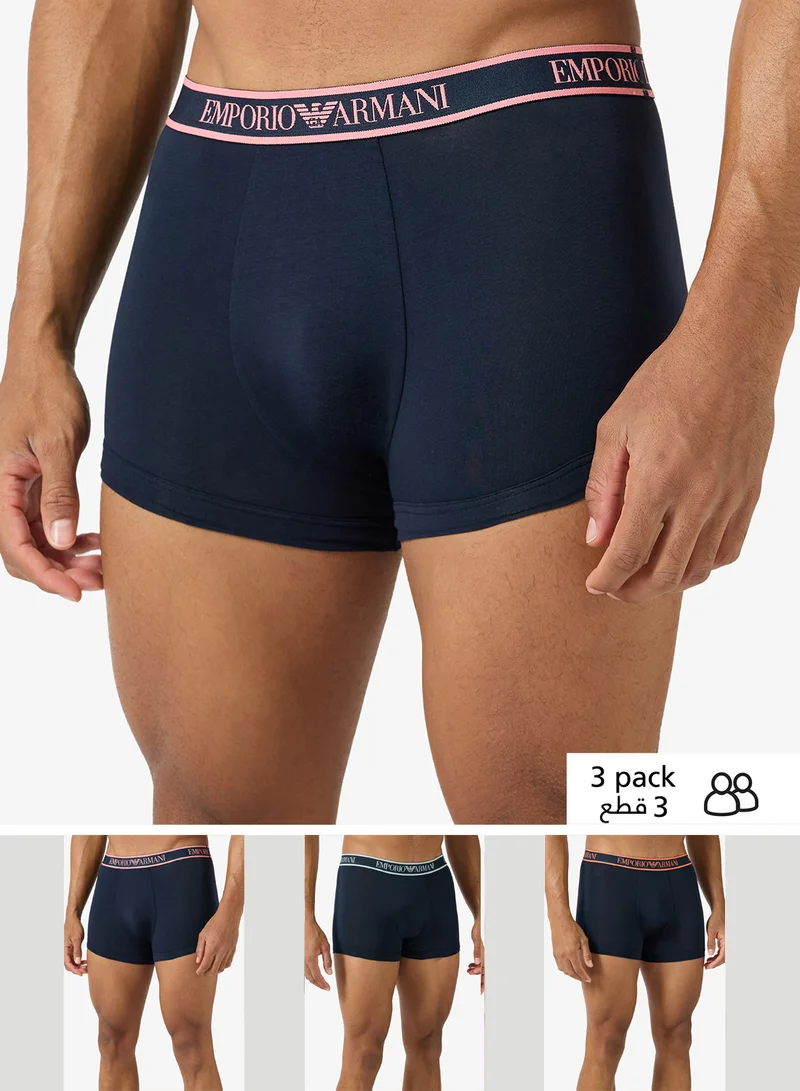 3 Pack Of Logo Boxers