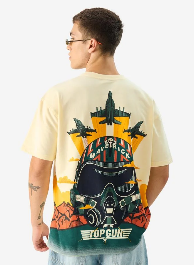 ذا سوليد ستور تيشيرت واسع مطبع بطبعة جرافيك