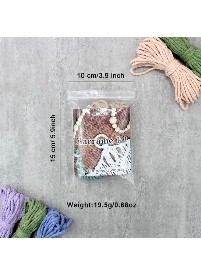 Macrame Flower Making Kit With Dragon Blue Yarn Step By Step Tutorial For Beginners - Image 3