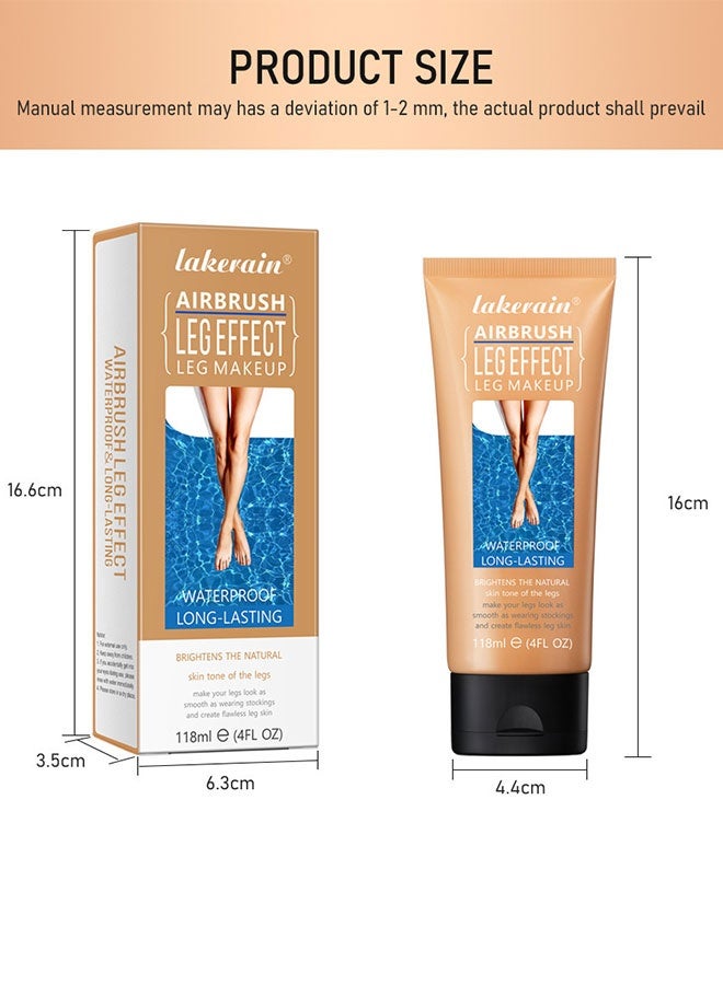 lakerain Leg Makeup Foundation,Waterproof, For Tattoo Cover Up, Long Last, Body Makeup Foundation, 118ml, #1  - Image 4