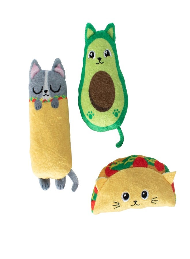 Fringe Studio Plush Cat Toy Set, Kitty Cravings, Mini 3 Piece Set, Pet Shop Collection (904034) - Image 1
