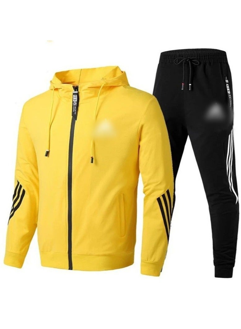 KUYING Men's Loose Sportswear And Sports Pants Two-Piece Set  - Image 1