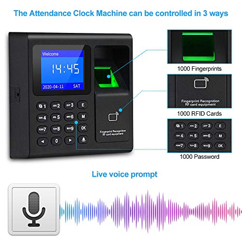 OBO Hands Full RFID Door Lock Access Control Fingerprint Keypad +180KG Electric Magnetic Lock+Power Aupply+Exit Button +Door Bell+5 Cards+ 5 keyfobs + Epoxy Tag - Image 2