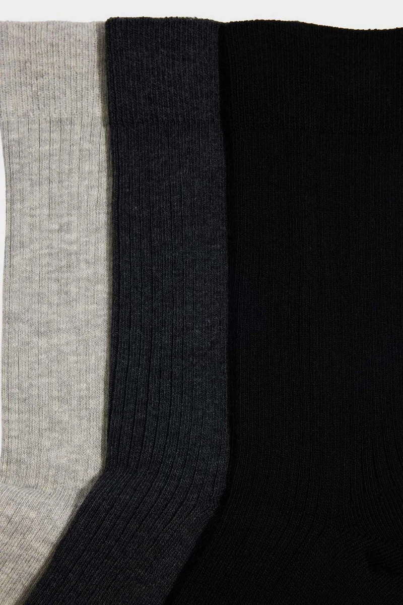 Defacto  Man 3 Piece Cotton Long Socks for Men | Best Price UAE