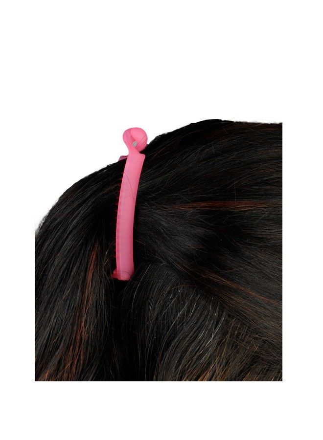 ACCESSHER Acrylic Material Daily And Casual Wear Banana Clips/Hair Clips/Claw Clips With Tight Grip Pack Of 12 In Shiny 12 Colours For Women And Girls - Image 3