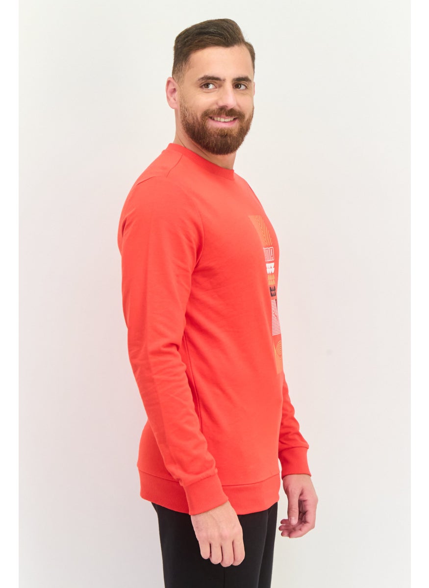 PUMA Men Slim Fit Long Sleeves Outdoor Sweatshirt, Red  - Image 3