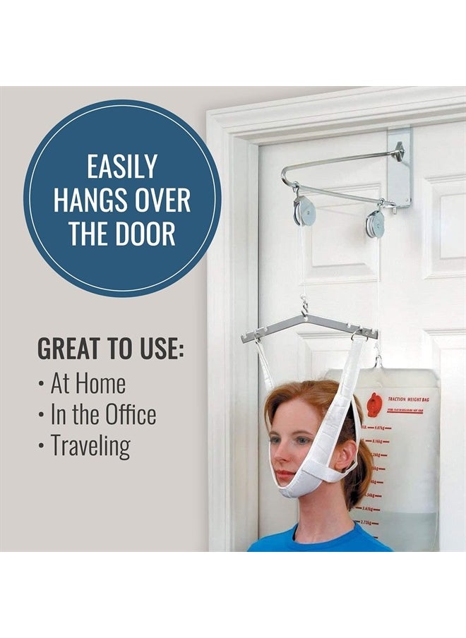Duro-Med - DMI Over the Door Posture Corrector and Cervical Neck Traction Device for Physical Therapy, FSA HSA Eligible Neck Stretcher, Back Stretcher, Neck Pain, Migraine Relief, Back Pain or Arthritis - Image 1