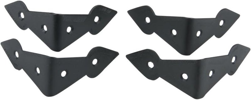 A29 Decorative Corner Brackets Metal Corner Brackets Corner Protector for Mounted ChestTrunk CornerBox Corners Natural Black Finish Stamped Steel Hardware Edge Guard Box Table Cabinet Set of 4 - Image 1