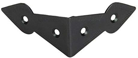 A29 Decorative Corner Brackets Metal Corner Brackets Corner Protector for Mounted ChestTrunk CornerBox Corners Natural Black Finish Stamped Steel Hardware Edge Guard Box Table Cabinet Set of 4 - Image 2