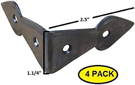 A29 Decorative Corner Brackets Metal Corner Brackets Corner Protector for Mounted ChestTrunk CornerBox Corners Natural Black Finish Stamped Steel Hardware Edge Guard Box Table Cabinet Set of 4 - Image 3