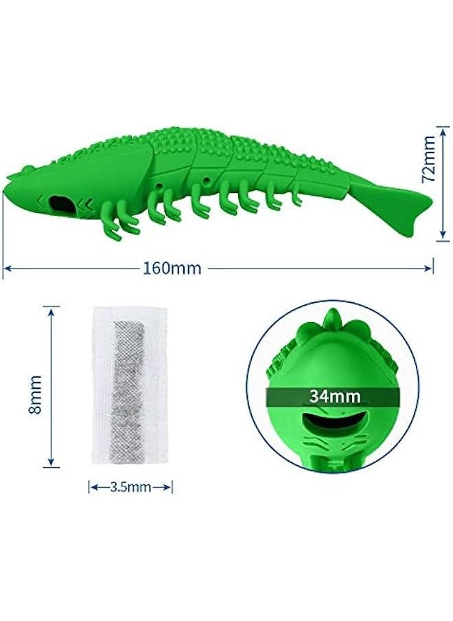 2pcs Crayfish Shaped Cat chew Toy Catnip Toy,Rubber cat Toothbrush Promotes pet cat Dental Health(Mix)