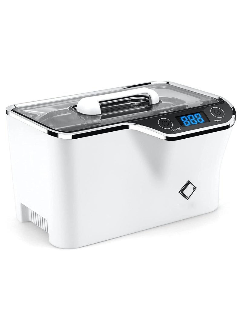 AROAQ Ultrasonic Jewellery Cleaner Machine LCD Screen with 5 Digital Timer Watch Stand CD Holder for Jewelry CD DVD Watches Dentures Glasses - Image 1