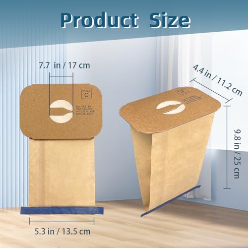 Leacheery 15 Pack Style C Vacuum Cleaner Bags Replacement Compatible with Electrolux Canister Tank Style C Vacuums - Image 2