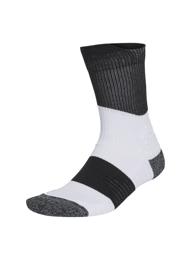 Adidas Runxboost Sock White Running Socks For Unisex 2 - 3.5 - Image 1