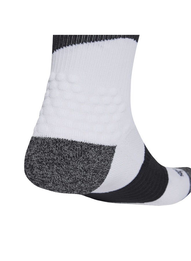 Adidas Runxboost Sock White Running Socks For Unisex 2 - 3.5 - Image 4