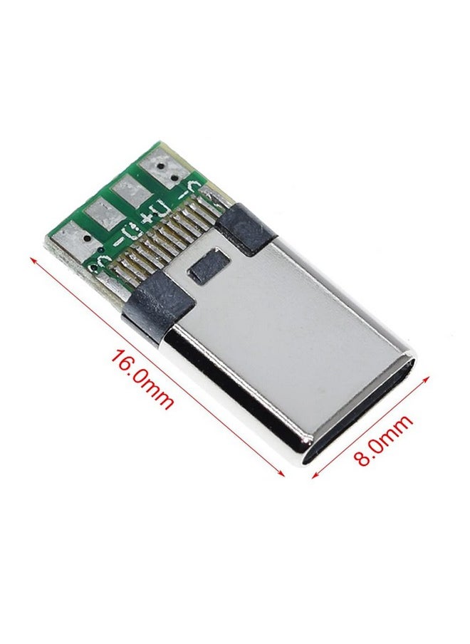 ANMBEST - 10Pcs Usb 3.1 Type C Connector 24 Pins Male Plug Socket Receptacle Adapter To Solder Wire & Cable 24P Pcb Board Support Module - Image 1