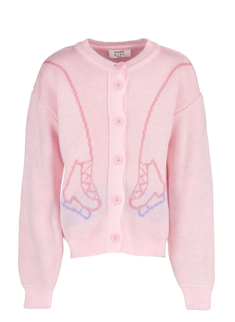 trendyol Kids Shoe Detail Knitted Cardigan