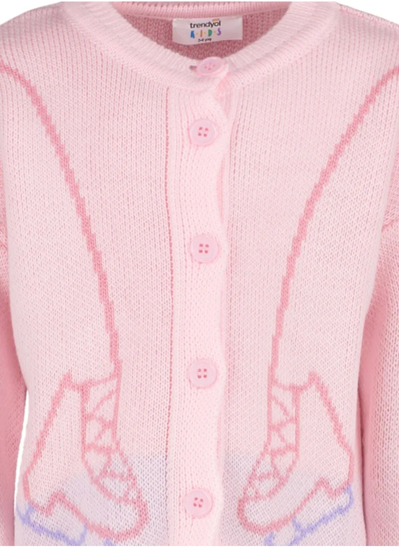 trendyol Kids Shoe Detail Knitted Cardigan