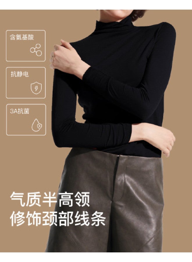 ubras Women'S Wool Blend Mock Neck Base Layer Top, Stylish And Slim-Fitting Shirt For Layering Or Outer Wear - Image 1