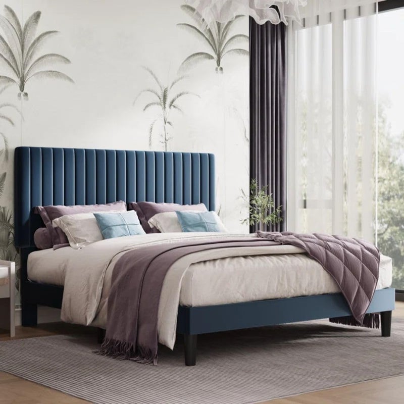 Comfynest Upholstered Platform Bed with Adjustable Headboard - Image 2