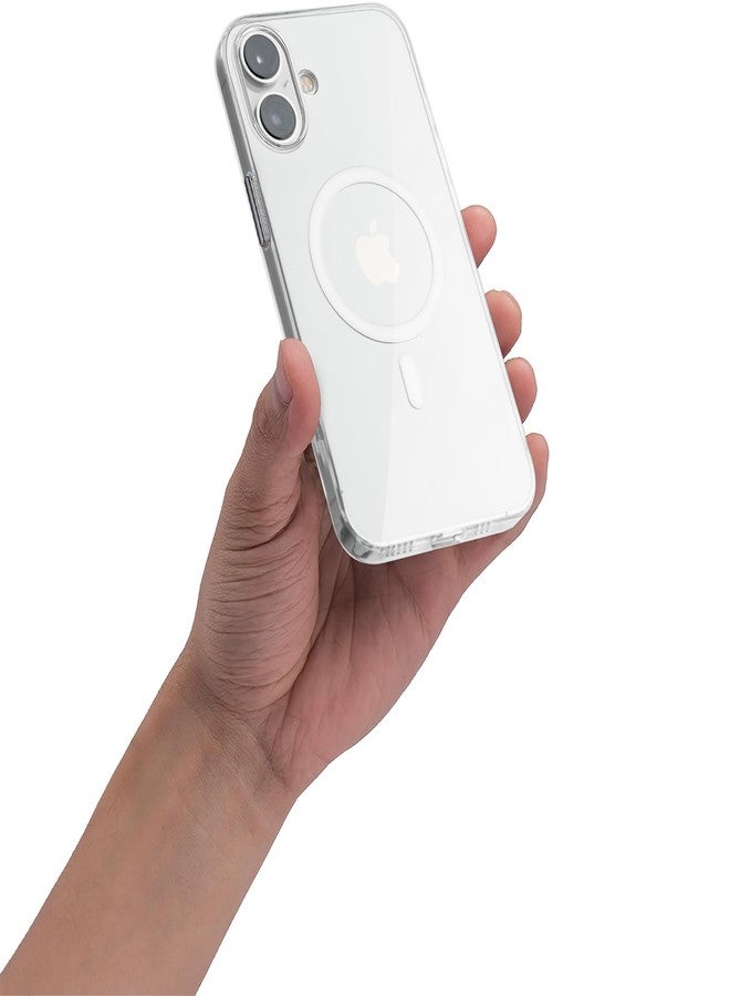 totallee Clear Case for iPhone 16 with Extra Grip, Slim Magnetic iPhone 16 with Built-in Magnets (Clear Grip) - Image 5