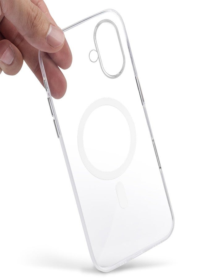 totallee Clear Case for iPhone 16 with Extra Grip, Slim Magnetic iPhone 16 with Built-in Magnets (Clear Grip) - Image 3