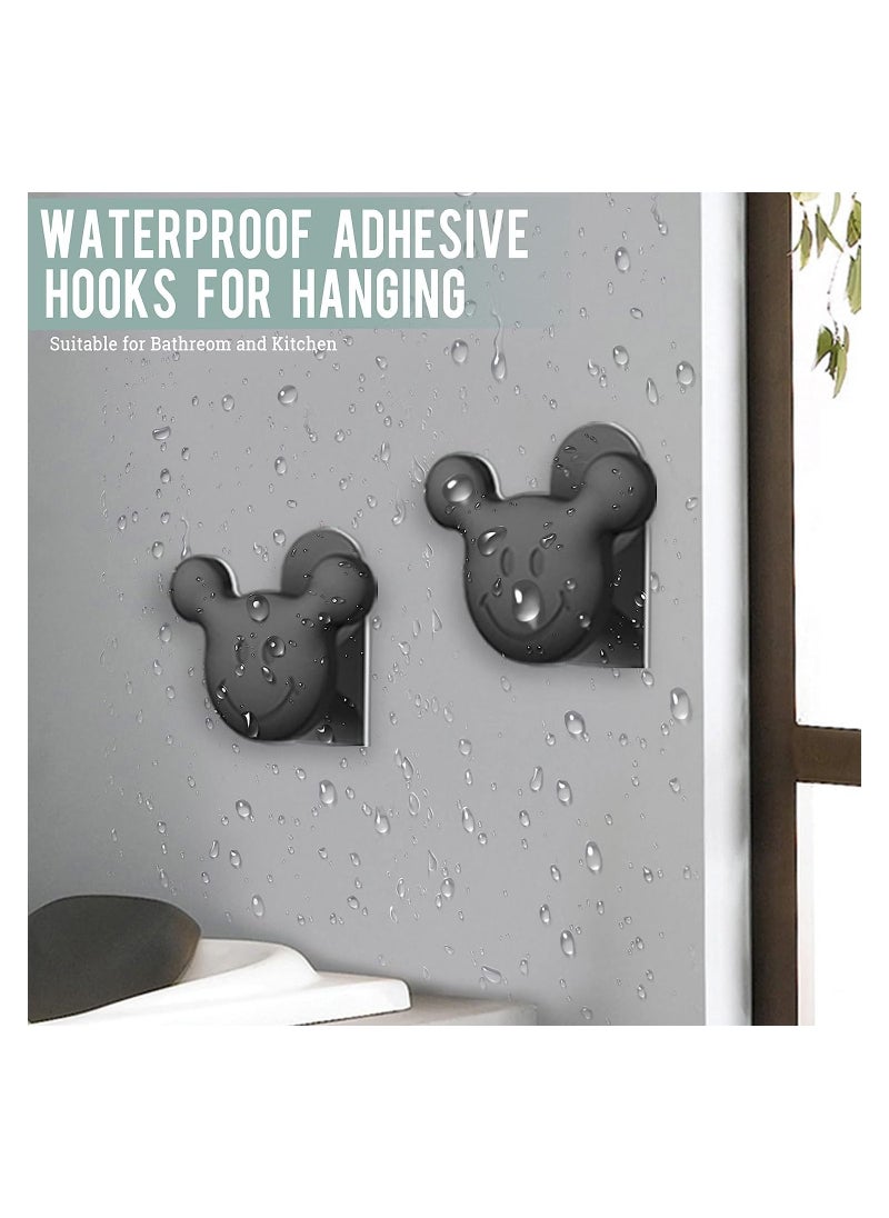 KASTWAVE Smiley Face Silicone Razor Holder, Soft and Cutable Self Adhesive Hooks, Waterproof Plug Cable Key Utility Hooks for Bathroom Kitchen Living Room Office, 6 Pcs (3 Colors)  - Image 3