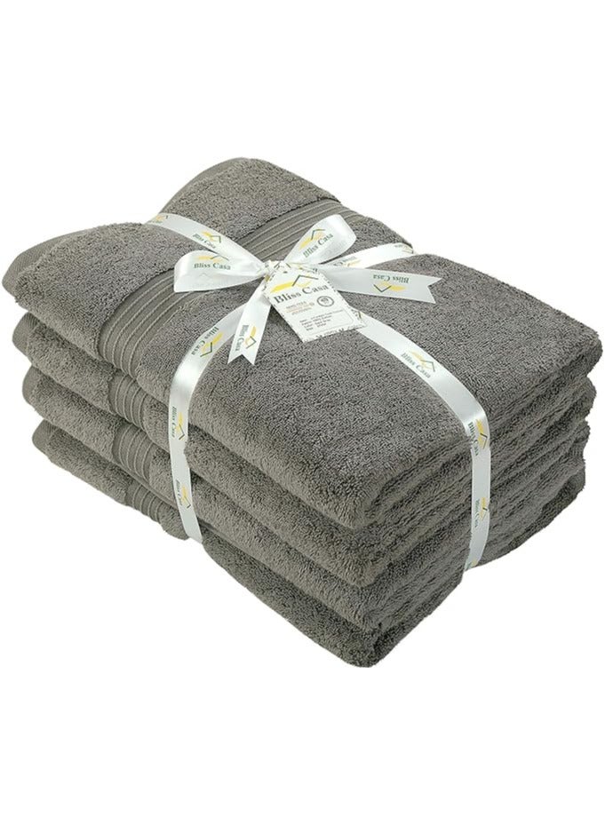 Comfy 70X140Cm Charcoal Grey Combed Cotton 600Gsm Hotel Quality Set Of 4 Pc Bath Towel Set - Image 3