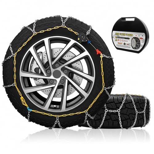 NITEVIZ Auto Tightening Snow Chains for Car SUV Pickup Trucks 1Min Quick Install Reusable Emergency Tire Chains for Snow Ice Traction Set of 2 HKN130 - Image 1