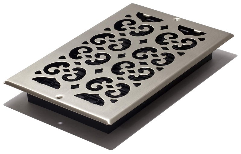 Decor Grates شبكة ديكور SP610W-NKL بتصميم متعرج للتسجيل على الجدار/السقف، 6x10، تشطيب نيكل مصقول - Image 1
