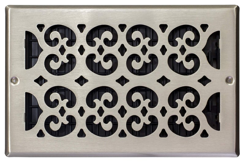 Decor Grates شبكة ديكور SP610W-NKL بتصميم متعرج للتسجيل على الجدار/السقف، 6x10، تشطيب نيكل مصقول - Image 2