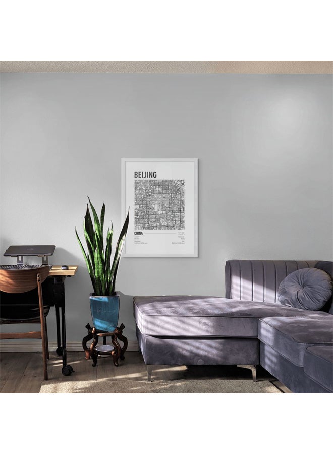 آرت دیکور  ديكور فني مؤطر صورة فنية جميلة مطبوعة لخريطة مدينة بكين ملصق حضري حديث الصين هدية سفر لغرفة المعيشة وغرفة النوم والمكتب - Image 3