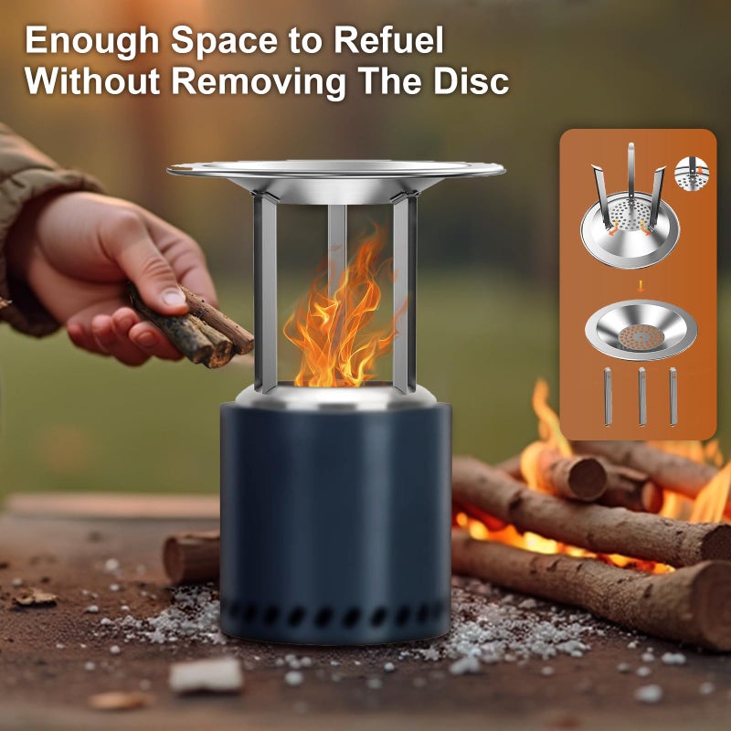 VICHTOP Heat Deflector for Solo Stove with 3 Detachable Legs, Accessory for Mesa XL Fire Pit, Captures and redirects Warmth, 304 Stainless Steel, (HxDia) (Silver, 5 Inches) - Image 4