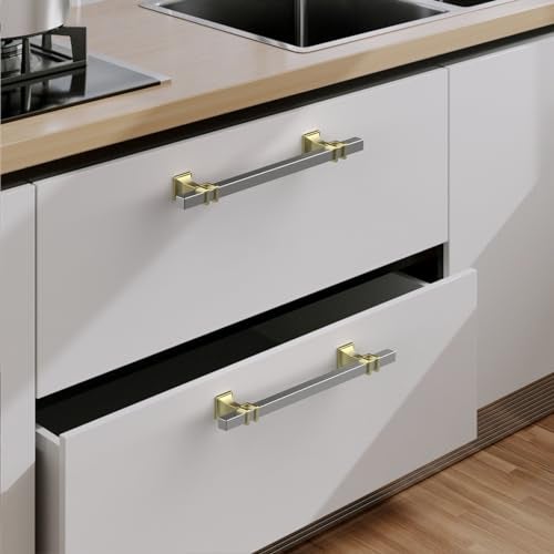 9BUILD 10 Pack 63 Inch Cabinet Pulls Brushed Satin Nickel Kitchen Cabinet Handles Cabinet Hardware Kitchen Handles for Cabinets Nickel Pulls T Bar Drawer Handle - Image 3