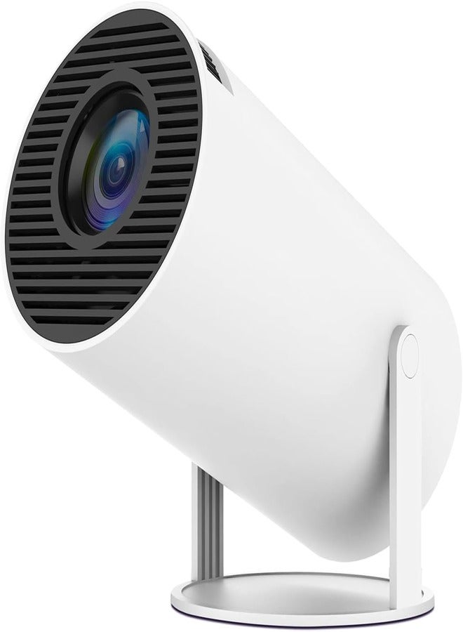 Smart Rahah Mini Projector, HY300 PRO Portable Projector, Support 4K 1080P with Dual-Band WIFI6 5G Wireless 5.0 Bluetooth, Auto Keystone, Voice Control, 180 Degree Rotation Smart Proyector for Outdoor/Bedroom/Movie  - Image 1