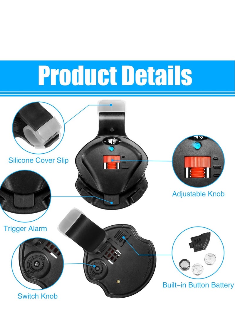 Captaintech 4 PCS Fishing Bite Alarm, Sensitive Electronic Fishing Bite Sound Alarm, Indicator Sound Bite Alert Bell with LED Lights Fishing Bells Clip On Fishing Rod, Carp Fishing Outdoor  - Image 2