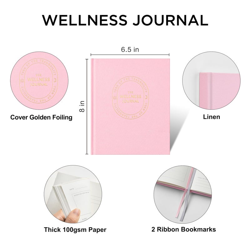 &And Per Se Wellness Journal-Self Care & Daily Journal for Personal Health Goals, Sleep & Diet Tracking, Mindfulness & Reflection-Undated Wellness Planner for Women & Men (Blush) - Image 2