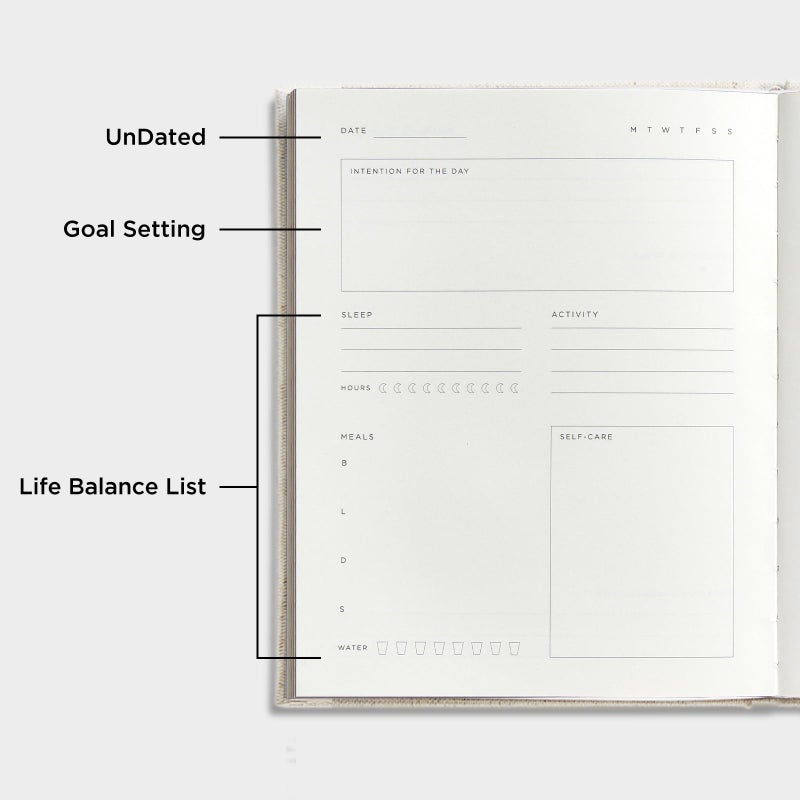 &And Per Se Wellness Journal-Self Care & Daily Journal for Personal Health Goals, Sleep & Diet Tracking, Mindfulness & Reflection-Undated Wellness Planner for Women & Men (Blush) - Image 3