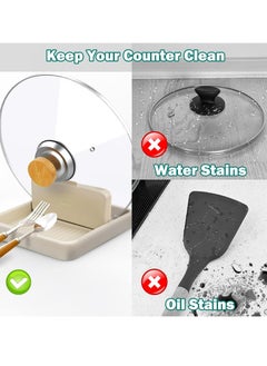 Oasisgalore 2Pack Spoon Rest Holder for Kitchen Counter，Kitchen Utensil Rest Holder Organizer for Stove Top  - Image 2