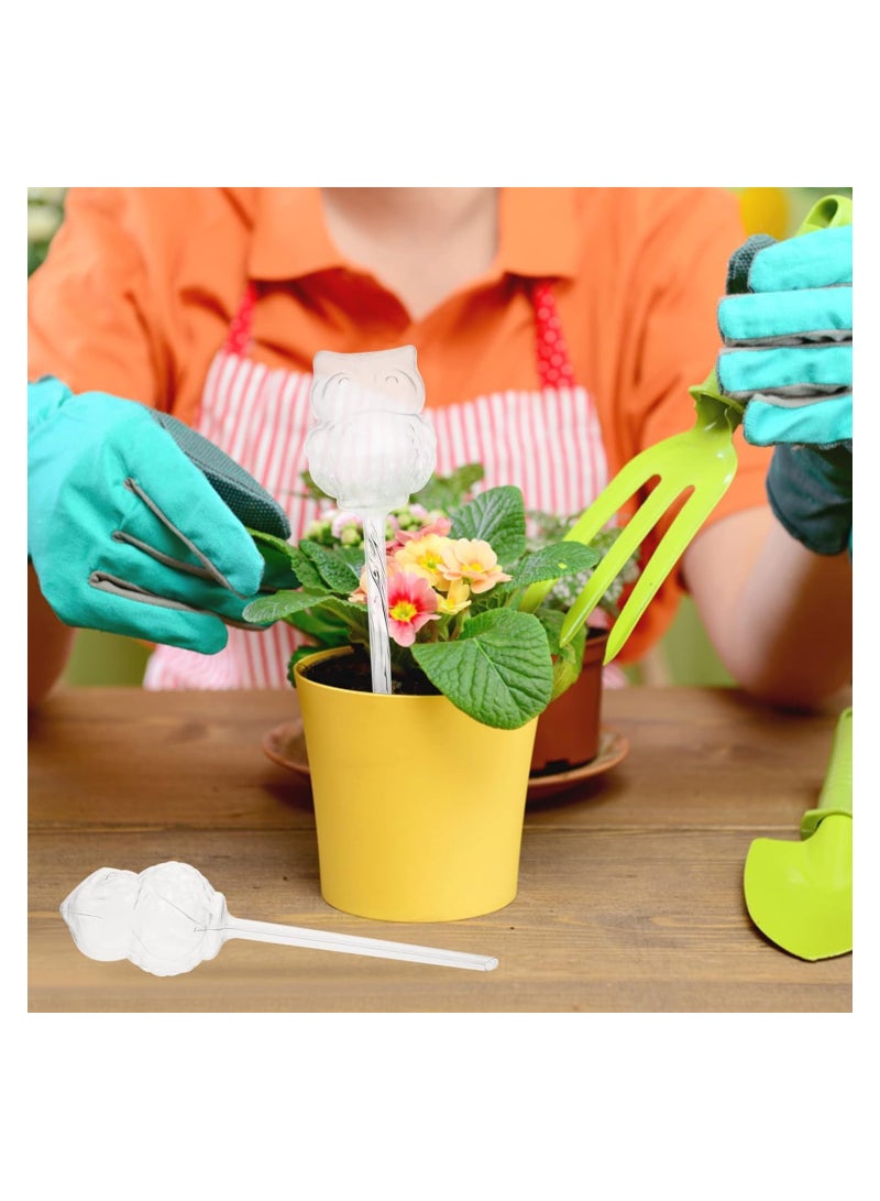 Zikra Plant Watering Globes, 3Pcs Transparent Owl Shape Plant Watering Globes, Self Watering Planter Insert Automatic Plant Watering Device Clear Plant Waterer for Indoor/Outdoor - Image 4