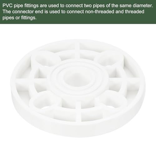 YOKIVE 2 Pcs PVC Pipe Fitting, Flange Socket Coupling Connector Pipe Connection, Great for Bathroom, Kitchen, Sink (White, 25-mm/1") - Image 3