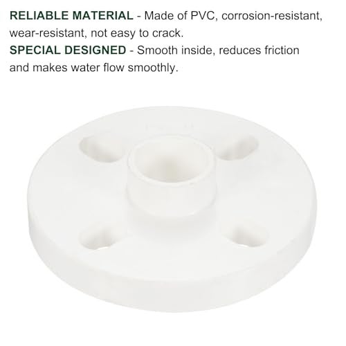 YOKIVE 2 Pcs PVC Pipe Fitting, Flange Socket Coupling Connector Pipe Connection, Great for Bathroom, Kitchen, Sink (White, 25-mm/1") - Image 4