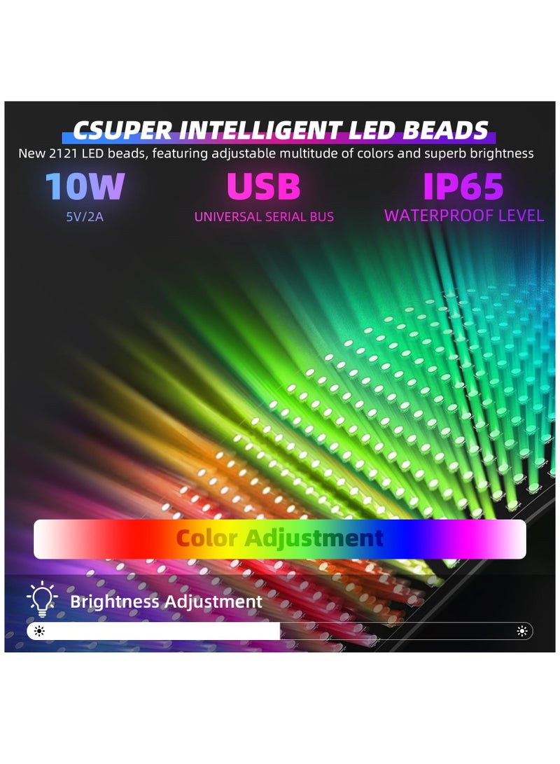 Excefore LED Signs for Car [Smarter App Control] [Upgraded Lamp Beads], 7''x3'' Flexible LED Matrix Panel 5.0 Bluetooth Control USB 5V DIY Programmable Led Sign for Taxi Car Accessories  - Image 5