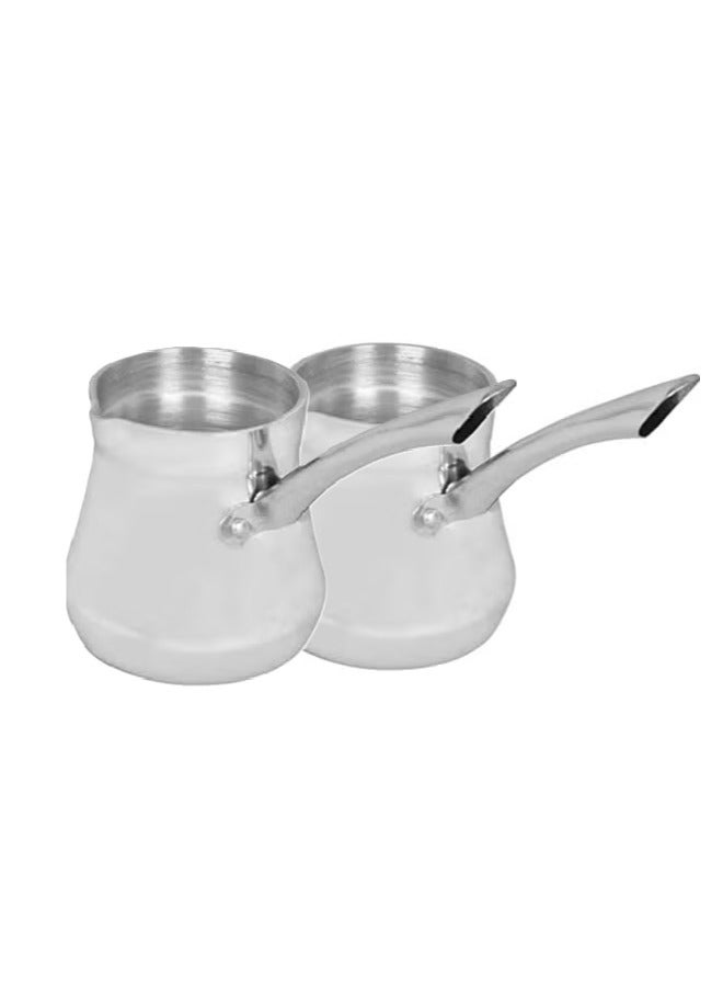 Smart Kitchen 2pc Aluminum coffee pot size 50ml made in Egypt - Image 4
