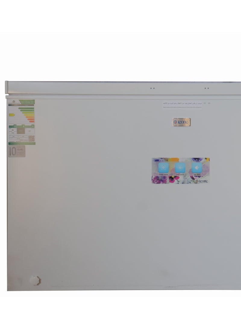 iCone 380L 13.4 Cu.Ft Chest Freezer with Multi Air Flow, No Frost Cooling, LED Lighting, Energy Saving, White Finish | ICONE Model No: ICNI-380 - Image 1