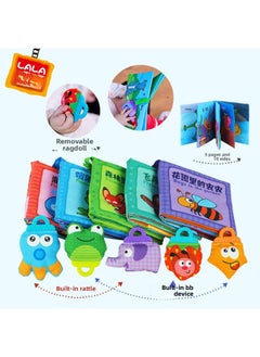 ماركة غير محددة Lalababy/La La La La La La La La La La La La La La La كتاب قماشي ثلاثي الأبعاد للأطفال من عمر 6 إلى 12 شهرًا - اللون: كتاب العد الأول  - Image 3