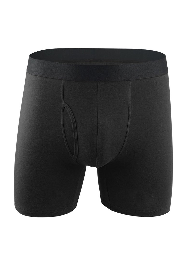 Loquat 5Pcs Cotton Men Shorts Elastic Solid Colour Underwear Multicolour - Image 2