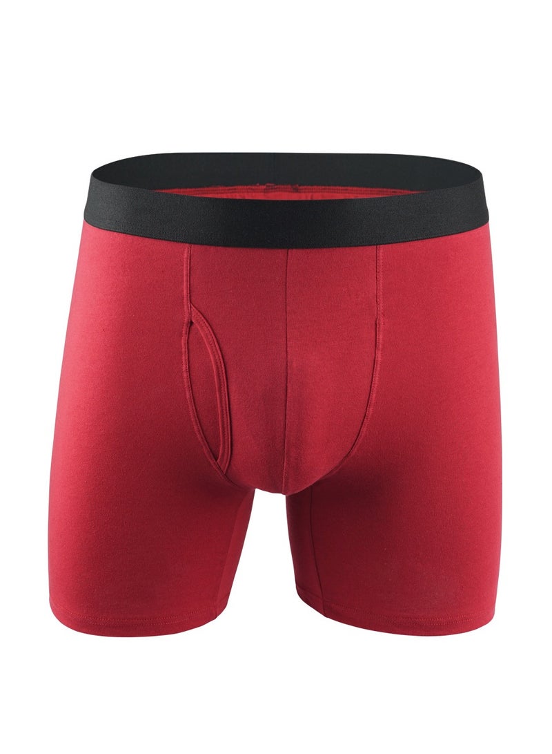 Loquat 5Pcs Cotton Men Shorts Elastic Solid Colour Underwear Multicolour - Image 5
