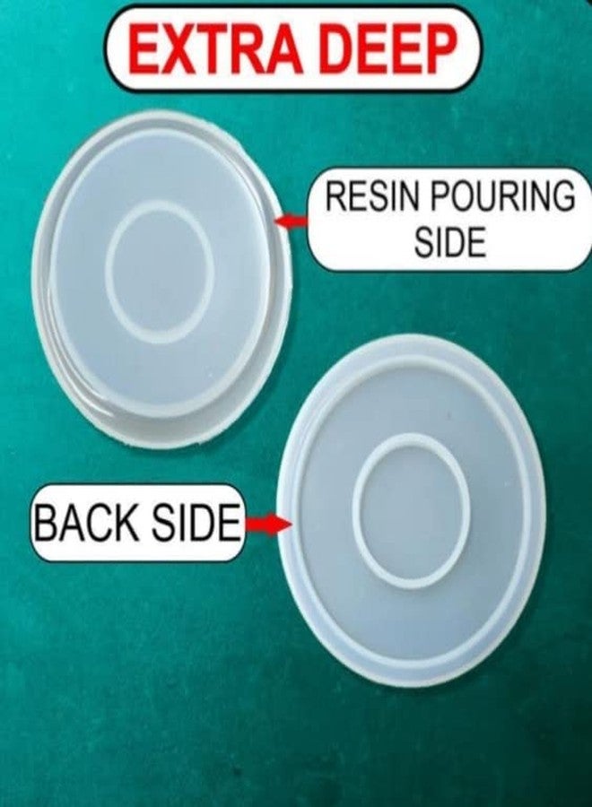 Ditya Crafts Ditya Craft Deep Round Silicone Resin Tray Mold for Wall Decoration, Multipurpose Art and Craft etc (4 Inch) - Image 2
