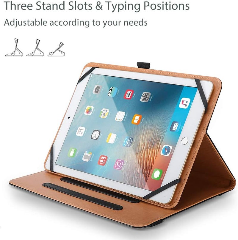 Procases Universal Tablet Case 9"-10.1" Inch, Stand Folio Tablet Case Protective Cover For 9" 9.7" 10" 10.1" Touchscreen Tablet With Multiple Viewing Angles And Pen Holder -Black - Image 4